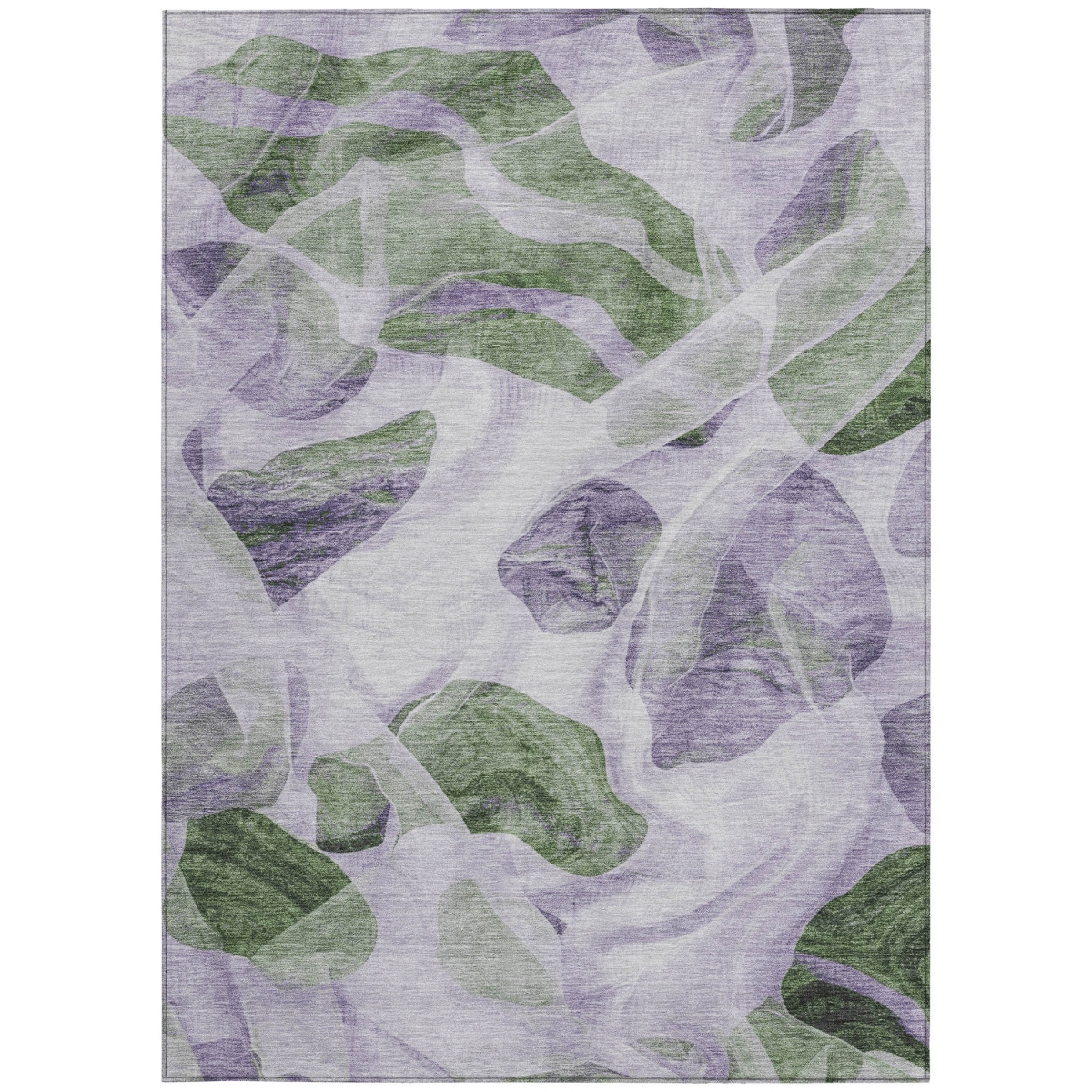 623196 9 x 12 ft. Lavender & Green Abstract Washable Transitional Indoor & Outdoor Rectangle Area Rug