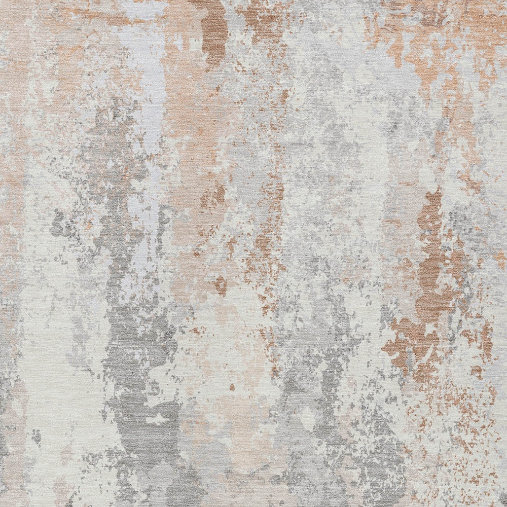 622621 8 x 10 ft. Coral & Ivory Abstract Washable Transitional Indoor & Outdoor Rectangle Area Rug