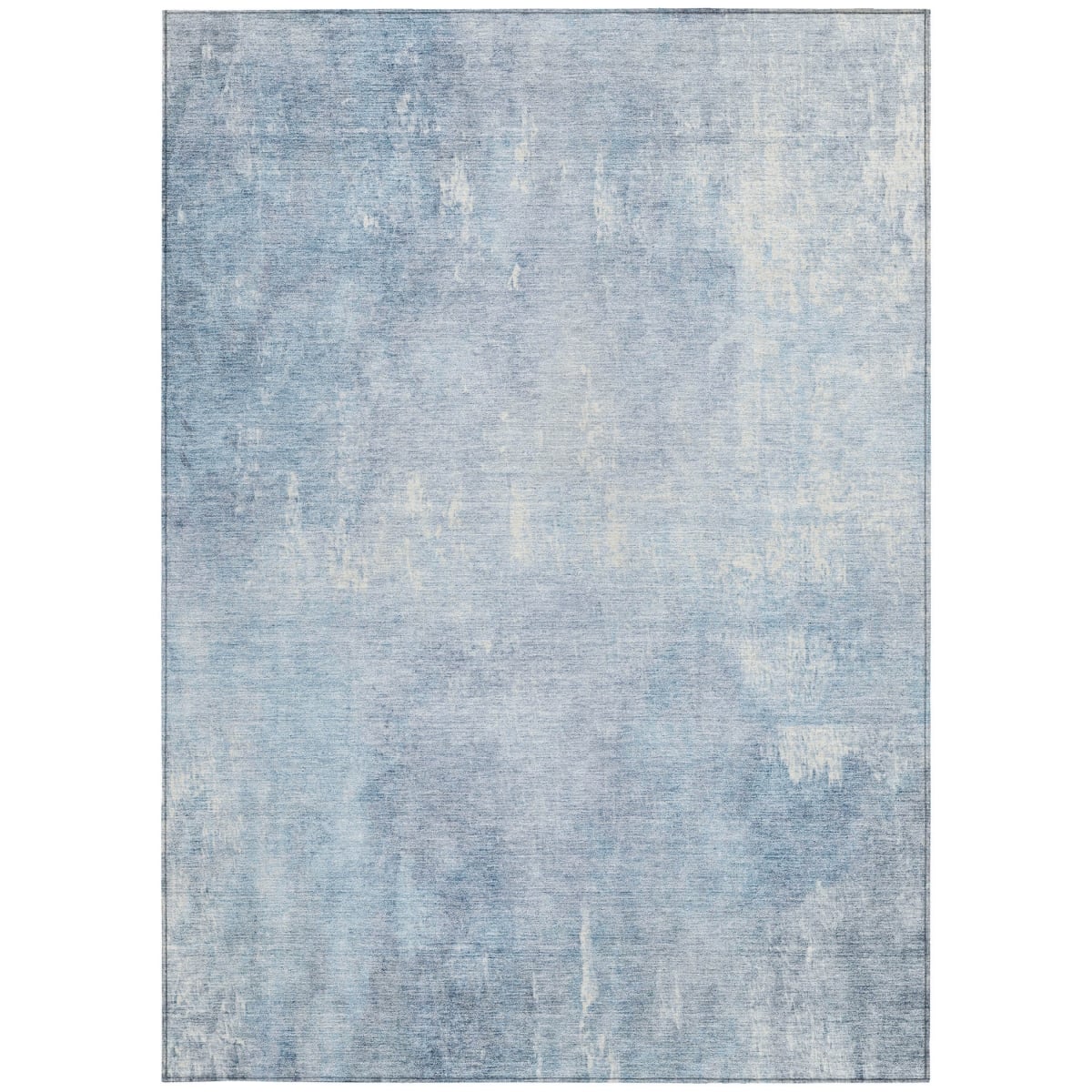 622830 8 x 10 ft. Sky Blue & Ivory Abstract Washable Transitional Indoor & Outdoor Rectangle Area Rug