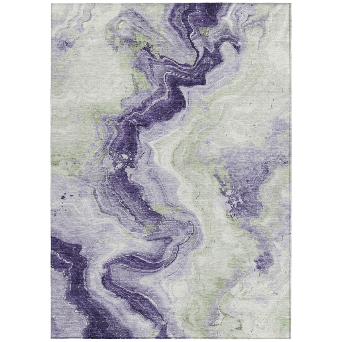 623173 10 x 14 ft. Lavender & Mint Green Abstract Washable Transitional Indoor & Outdoor Rectangle Area Rug
