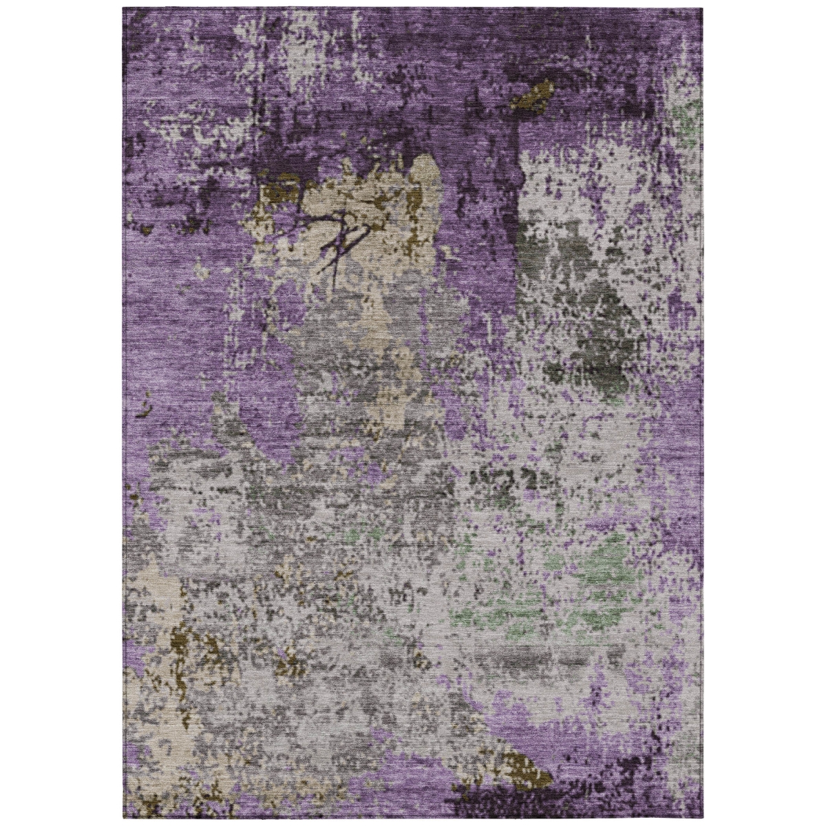 625527 9 x 12 ft. Lavender & Ivory Abstract Washable Transitional Indoor & Outdoor Rectangle Area Rug