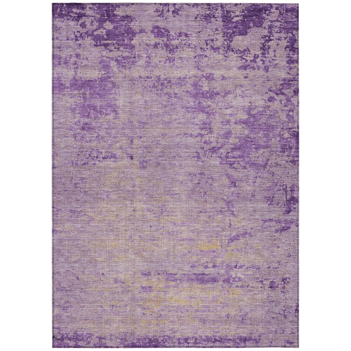 625232 8 x 10 ft. Purple & Beige Abstract Washable Transitional Indoor & Outdoor Rectangle Area Rug