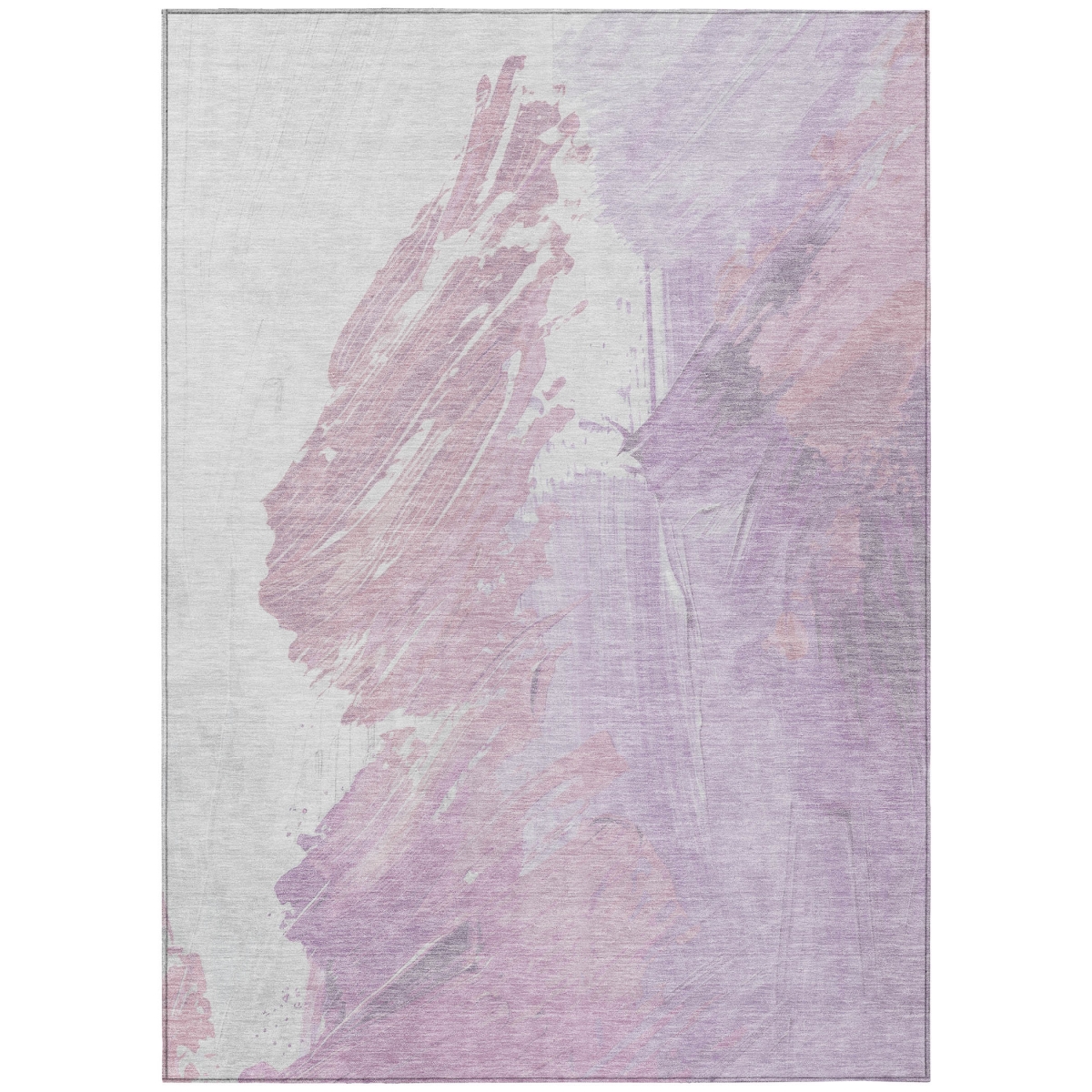 622490 9 x 12 ft. Lavender Ivory & Mauve Abstract Washable Transitional Indoor & Outdoor Rectangle Area Rug