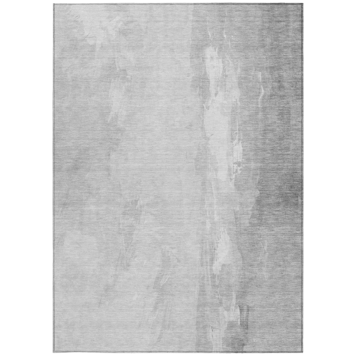 622517 5 x 8 ft. Gray & Ivory Abstract Washable Transitional Indoor & Outdoor Rectangle Area Rug