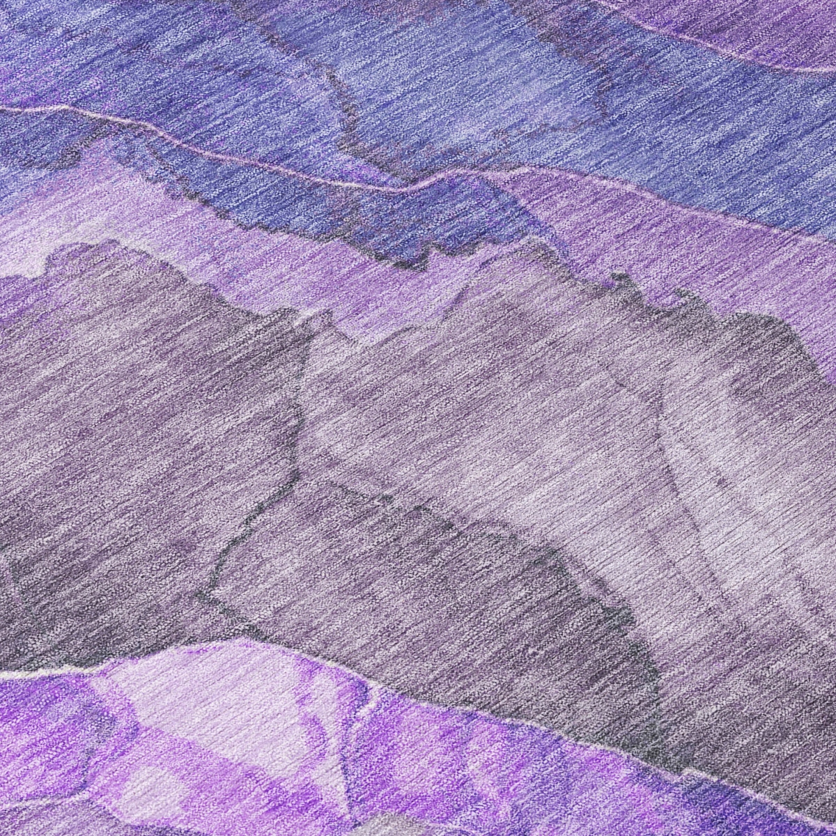 623227 10 x 14 ft. Lavender & Ivory Floral Washable Transitional Indoor & Outdoor Rectangle Area Rug