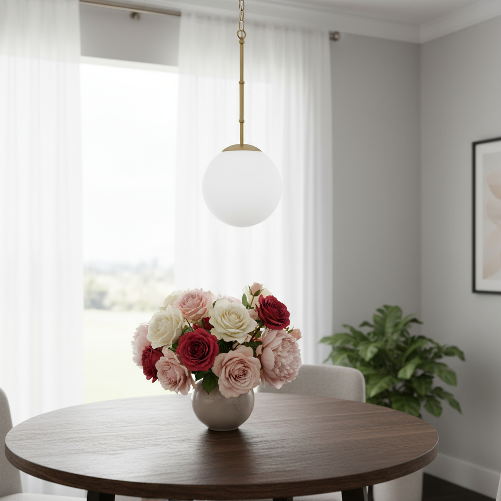 611622 54 x 12 x 12 in. White Single Metal Dimmable Ceiling Light with Shades