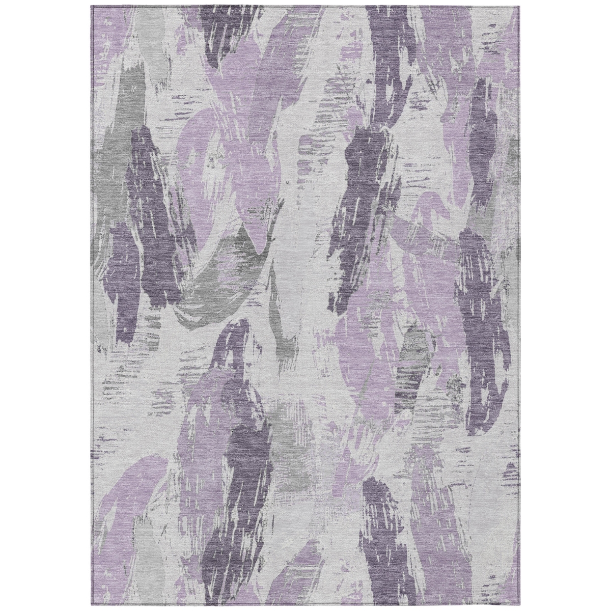 611889 8 x 10 ft. Lavender & Lilac Abstract Washable Transitional Indoor & Outdoor Rectangle Area Rug