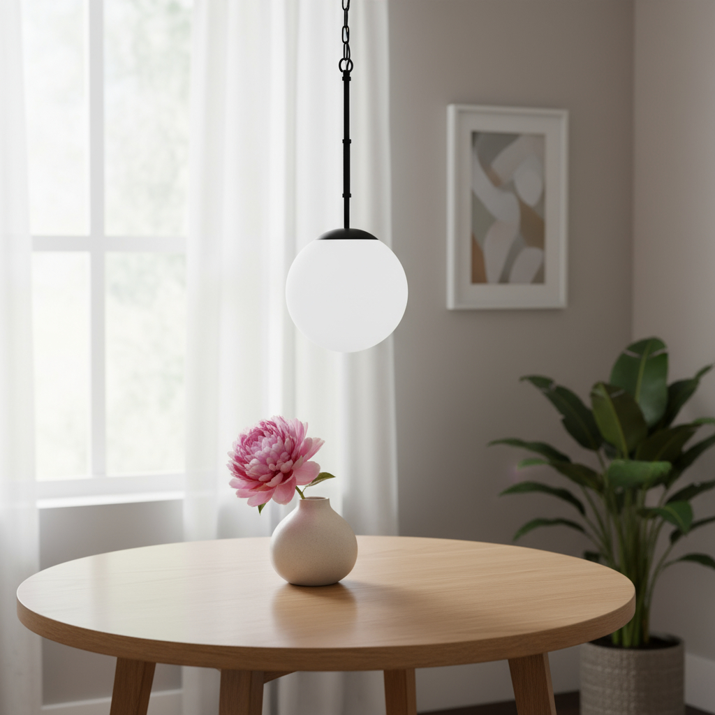 611625 54 x 12 x 12 in. White Single Metal Dimmable Ceiling Light with Shades