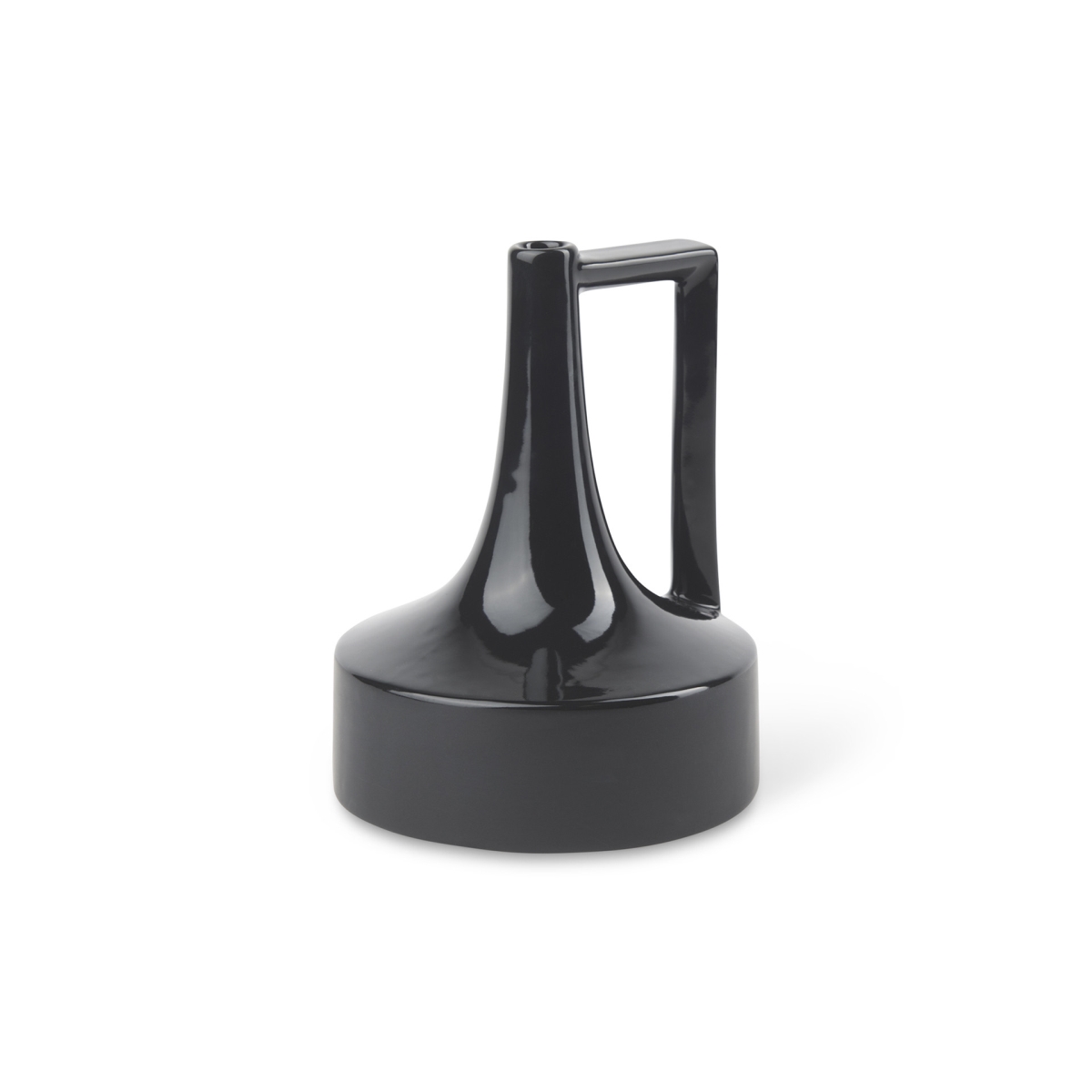608594 8 in. Black Ceramic Jug Vase