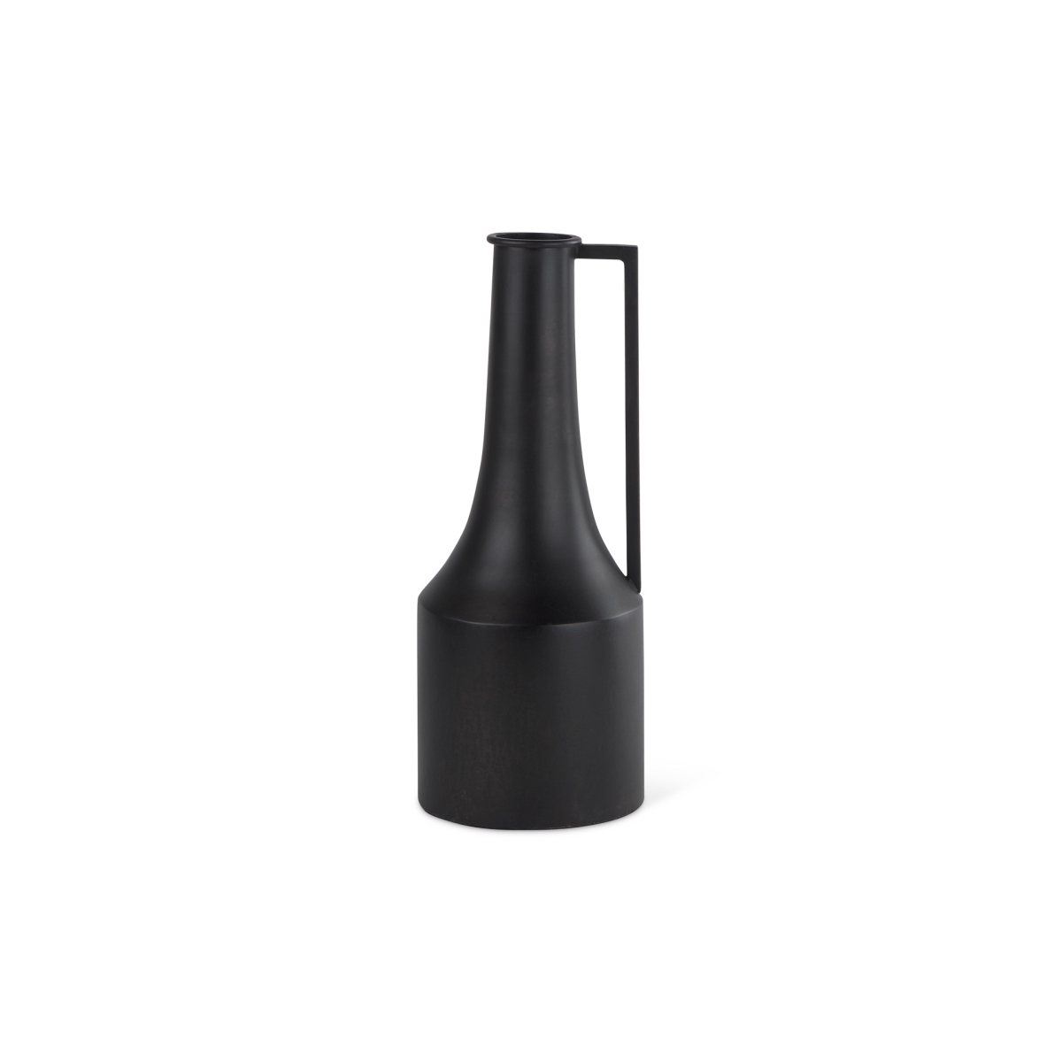 608597 14 in. Black Metal Jug Vase