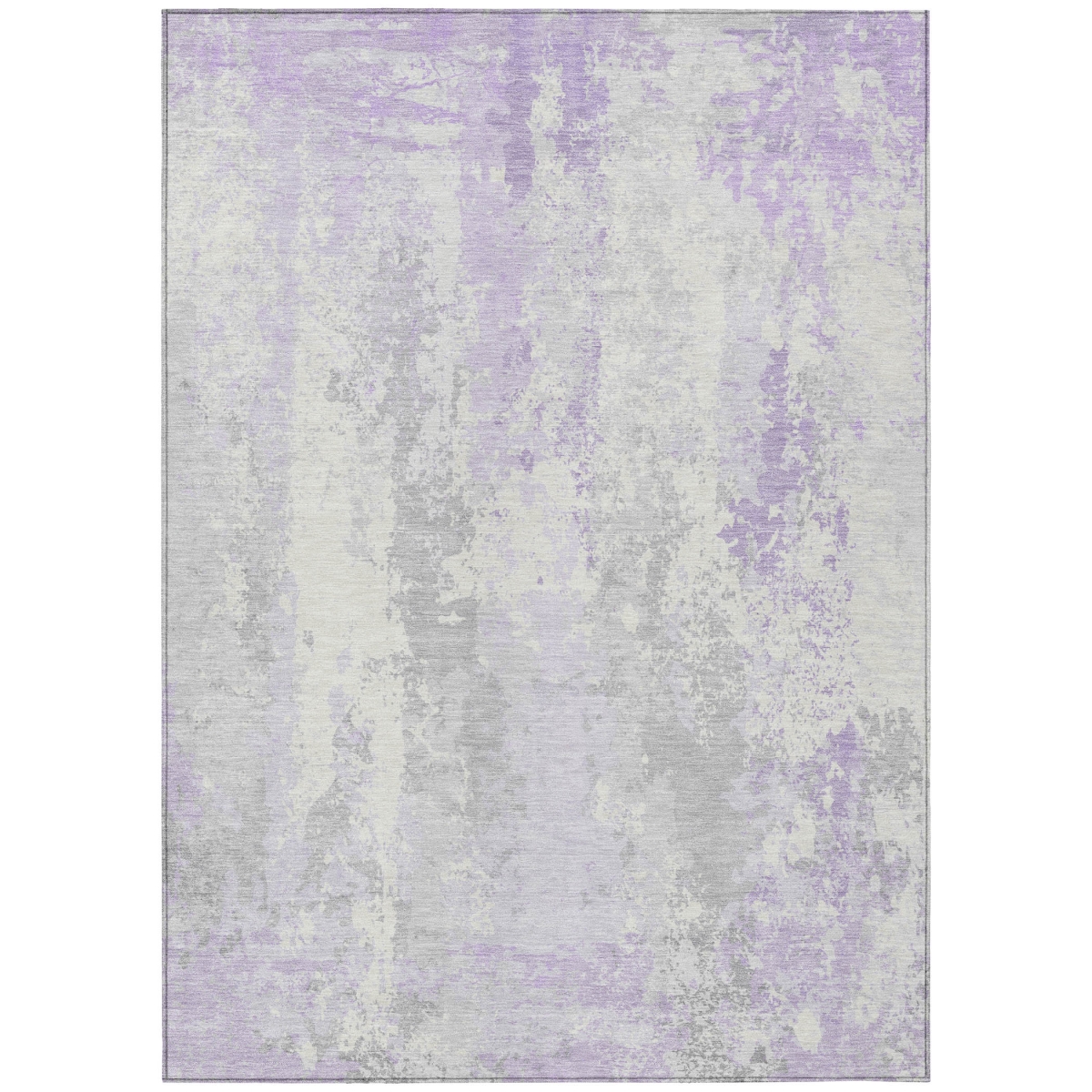 622628 9 x 12 ft. Lavender & Ivory Abstract Washable Transitional Indoor & Outdoor Rectangle Area Rug