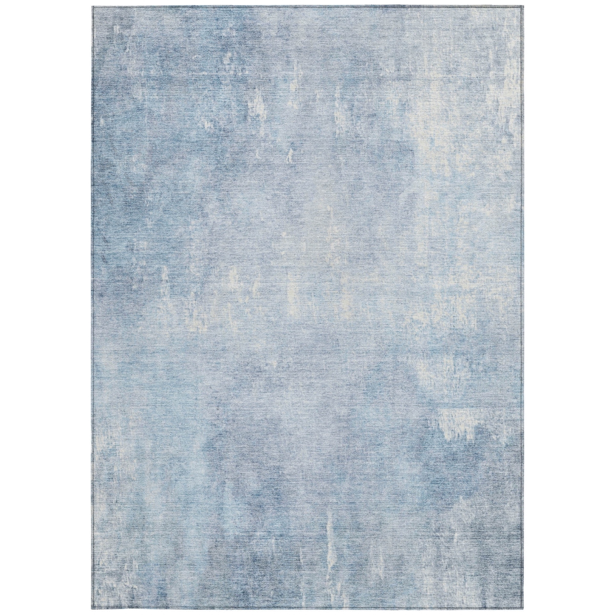 622831 9 x 12 ft. Sky Blue & Ivory Abstract Washable Transitional Indoor & Outdoor Rectangle Area Rug