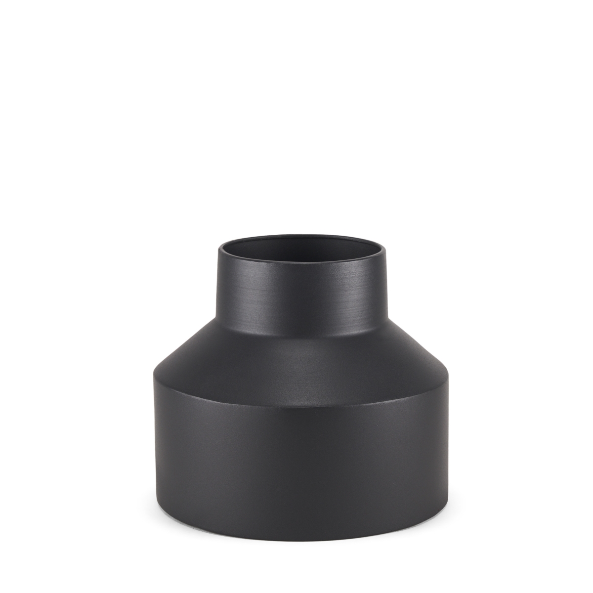 608324 8 in. Black Tulip Metal Table Vase
