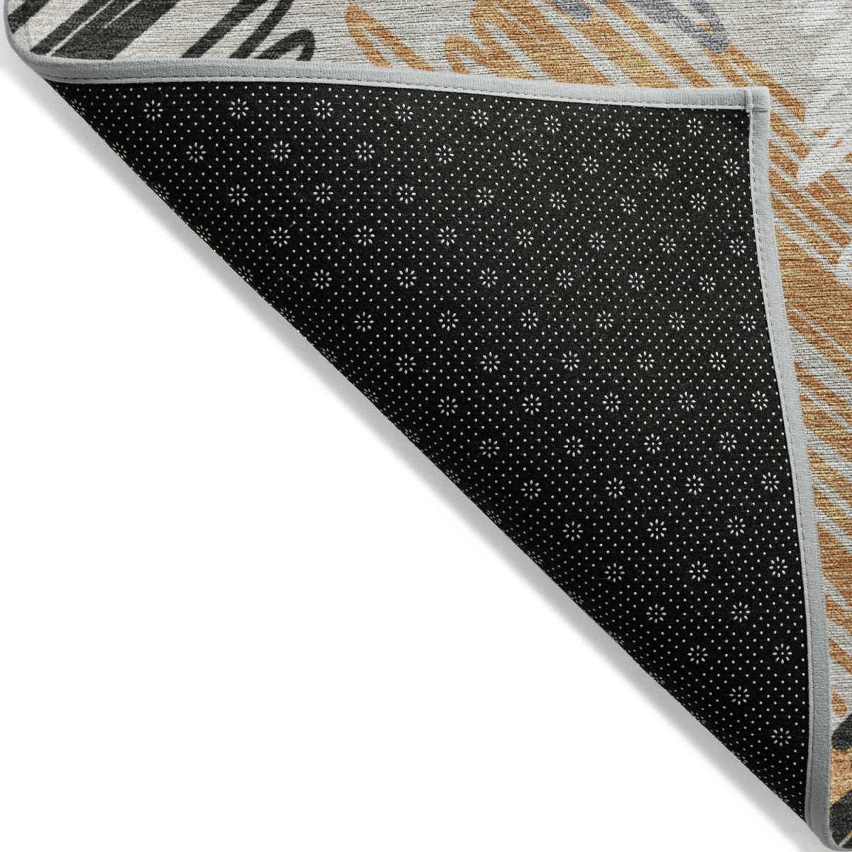 626711 8 x 10 ft. Copper, Ivory & Gray Geometric Washable Transitional Indoor & Outdoor Rectangle Area Rug
