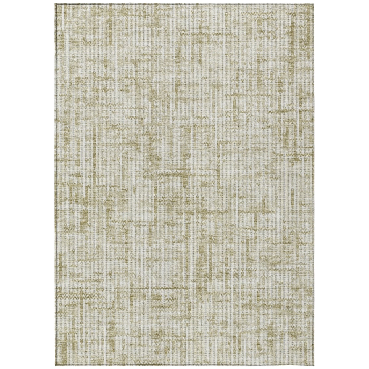 636536 8 x 10 ft. Beige & Ivory Striped Washable Transitional Indoor & Outdoor Rectangle Area Rug