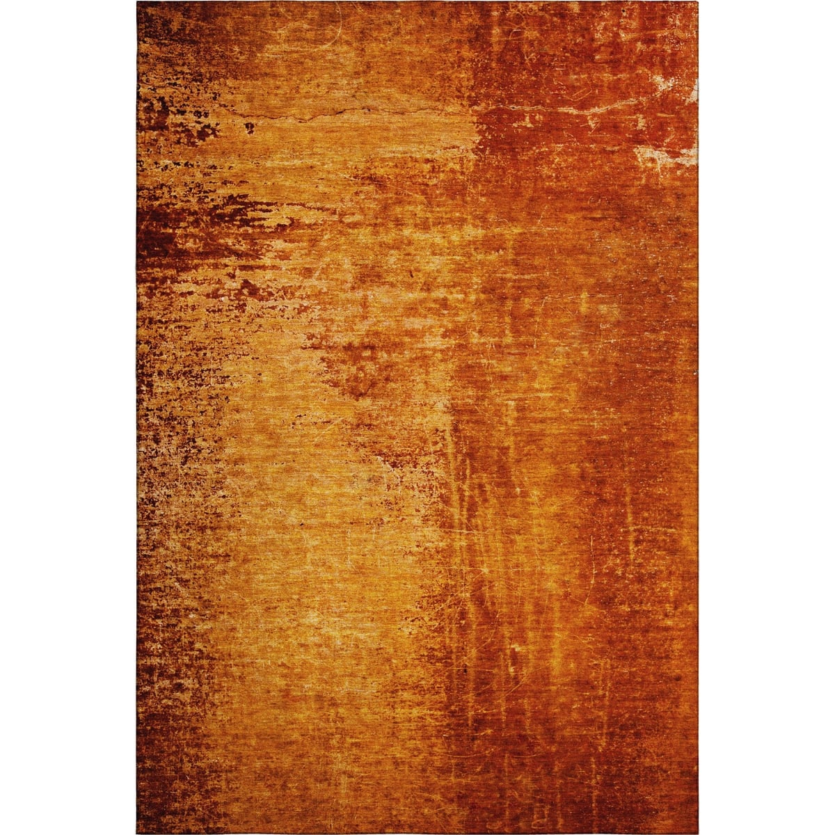 648825 9 x 12 ft. Rust & Gray Abstract Washable Machine Made Rectangle Area Rug with UV Protection