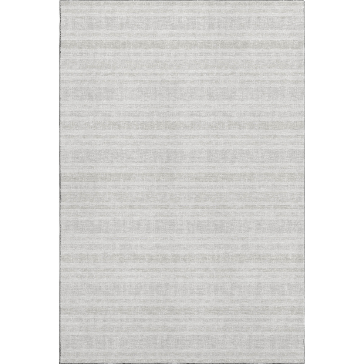 647817 9 x 12 ft. Ivory & Gray Striped Transitional Washable Machine Made Rectangle Area Rug with UV Protection