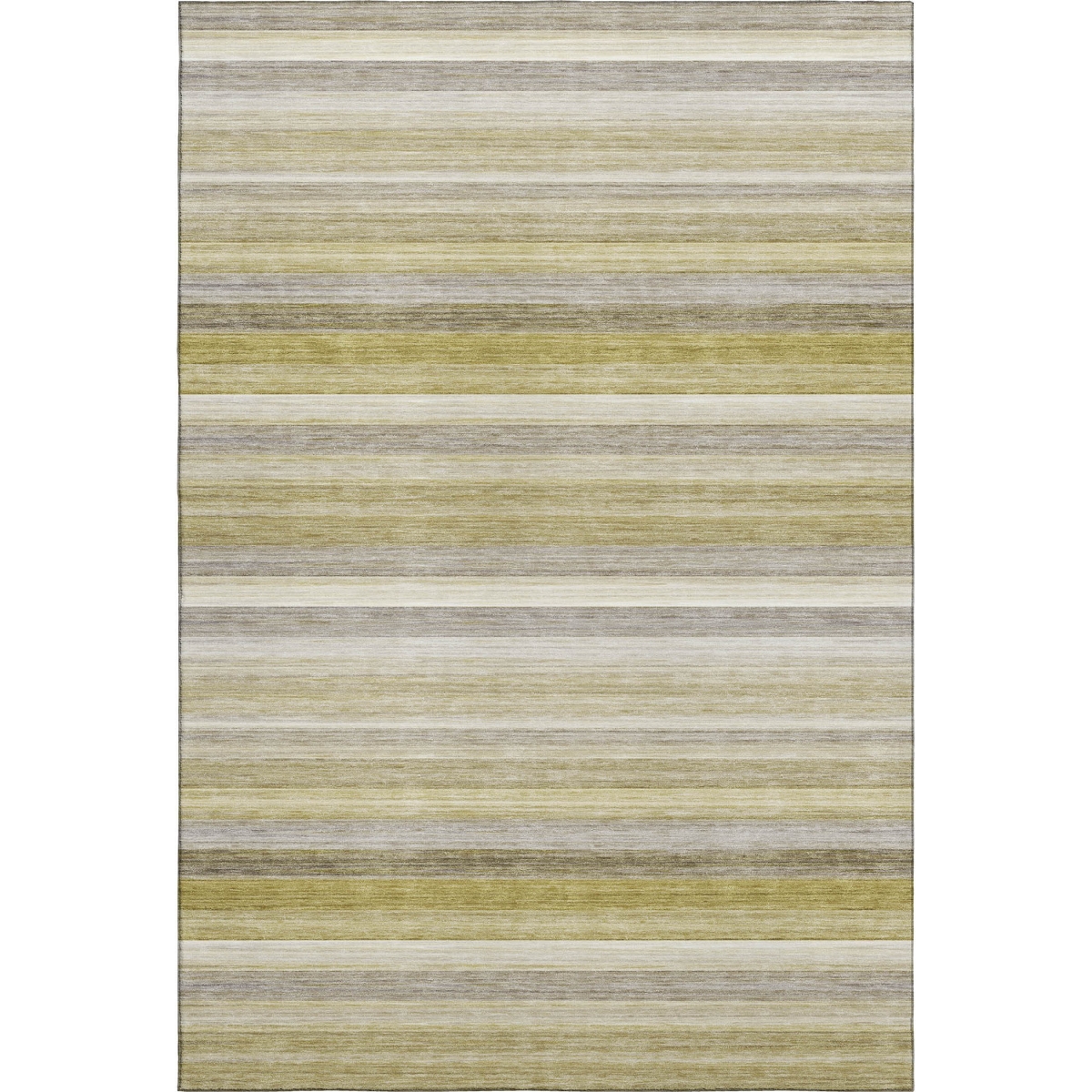 648063 9 x 12 ft. Wheat Gray & Ivory Striped Washable Machine Made Rectangle Area Rug with UV Protection