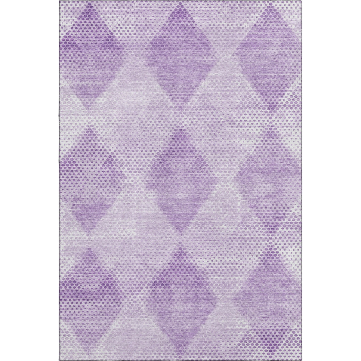 648200 8 x 10 ft. Lavender & Ivory Geometric Transitional Washable Machine Made Rectangle Area Rug with UV Protection