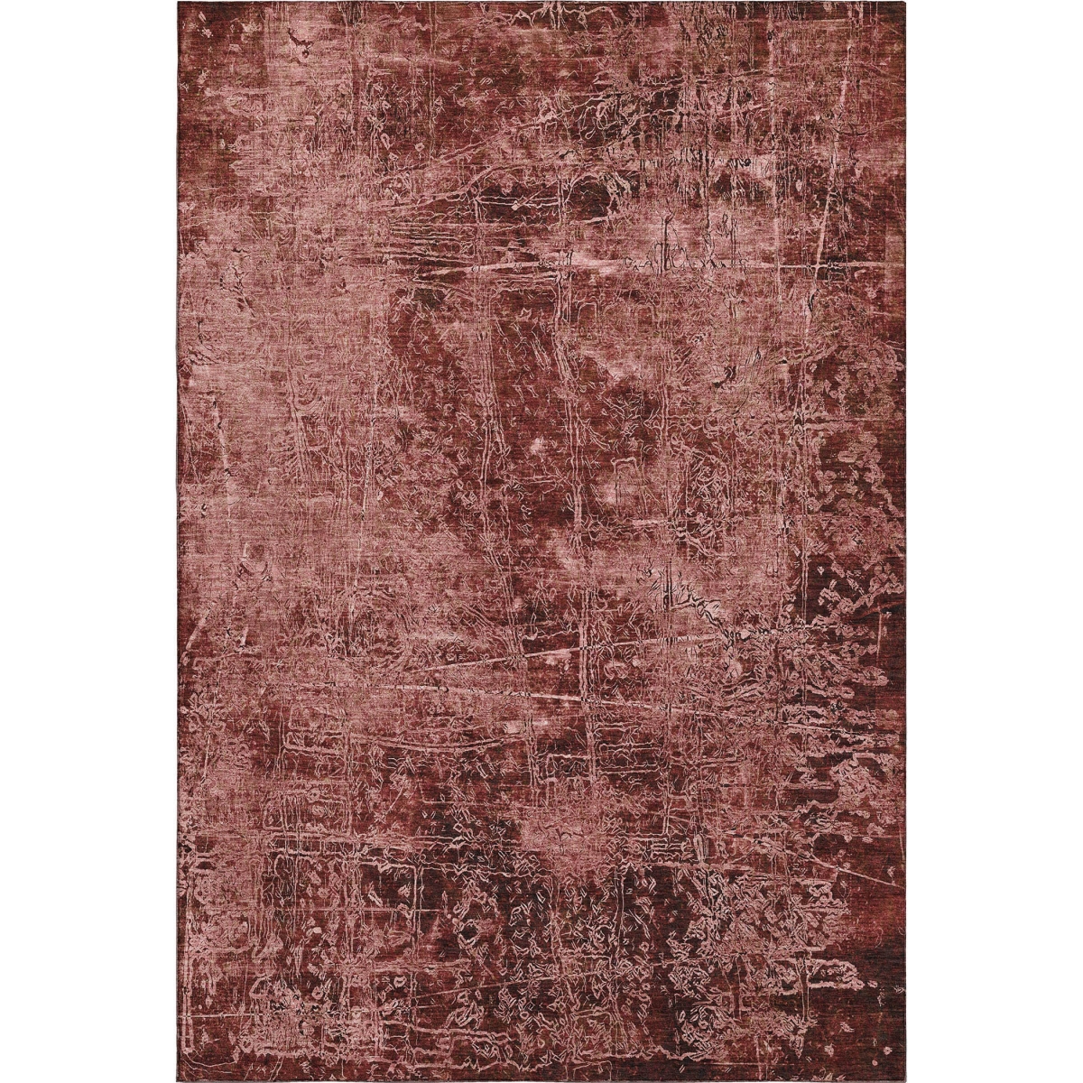 649040 8 x 10 ft. Merlot & Ivory Abstract Transitional Washable Machine Made Rectangle Area Rug with UV Protection