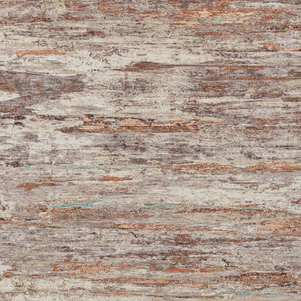 628224 3 x 5 ft. Terra Cotta & Beige Abstract Washable Transitional Indoor & Outdoor Rectangle Area Rug