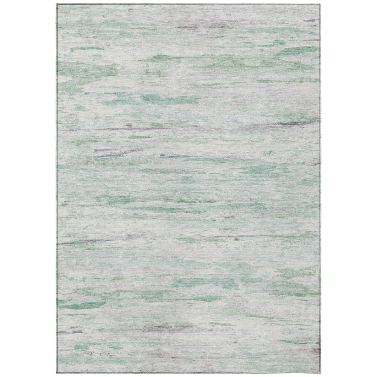 628191 8 x 10 ft. Artichoke Green & Ivory Abstract Washable Transitional Indoor & Outdoor Rectangle Area Rug