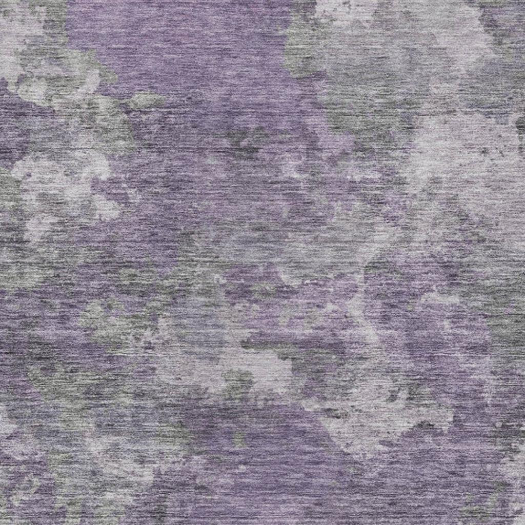 628392 3 x 5 ft. Purple & Gray Abstract Washable Transitional Indoor & Outdoor Rectangle Area Rug