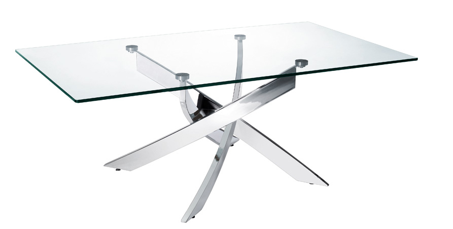 Modern Glass Coffee Table - 18 x 47 x 28 in.