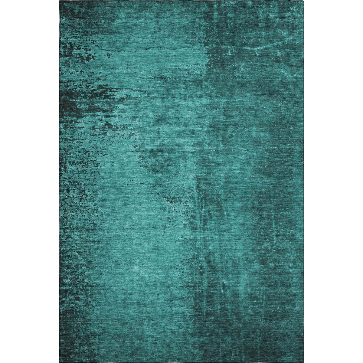 648836 8 x 10 ft. Teal & Gray Abstract Transitional Washable Machine Made Rectangle Area Rug with UV Protection