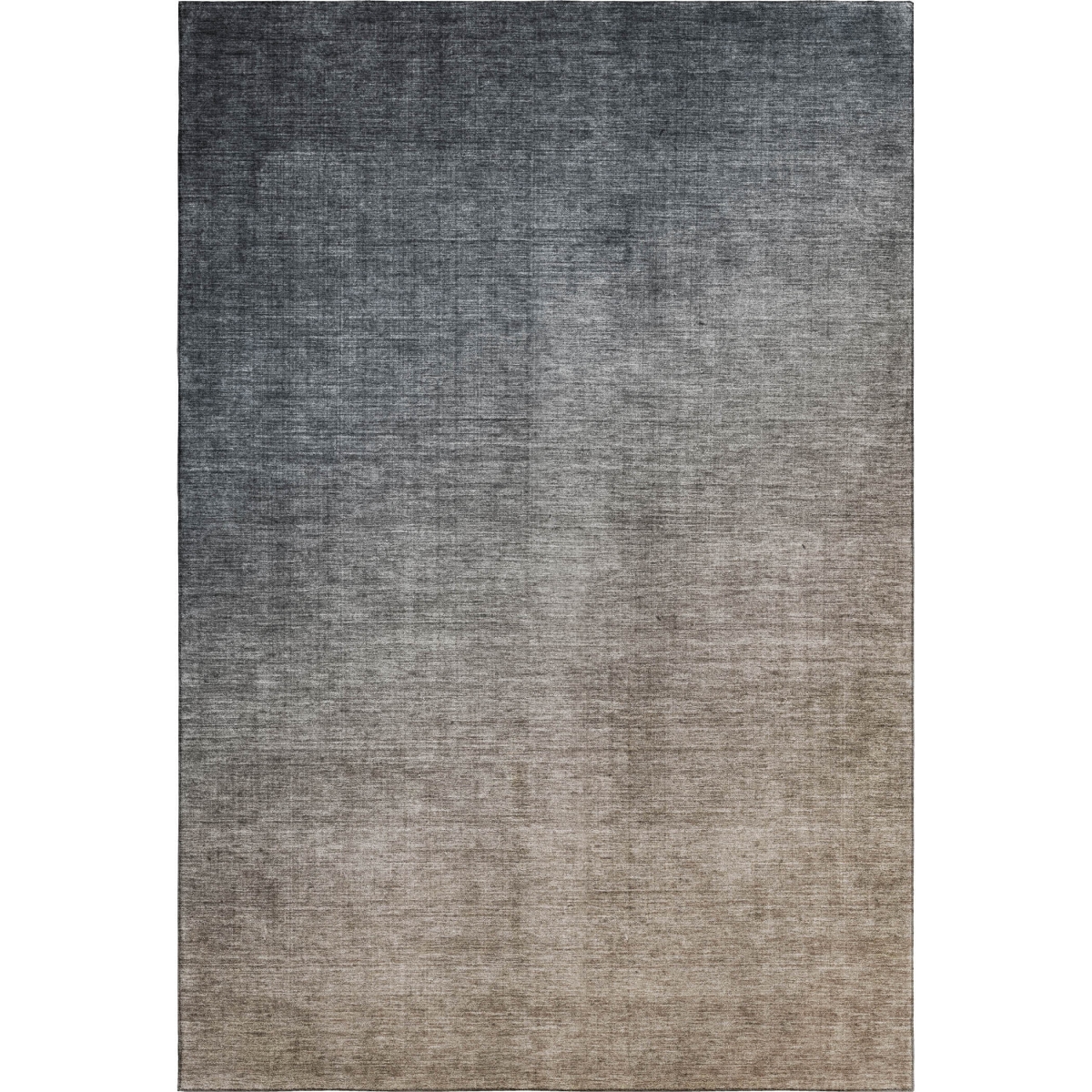 649670 8 x 10 ft. Gray & Brown Ombre Washable Machine Made Rectangle Area Rug with UV Protection