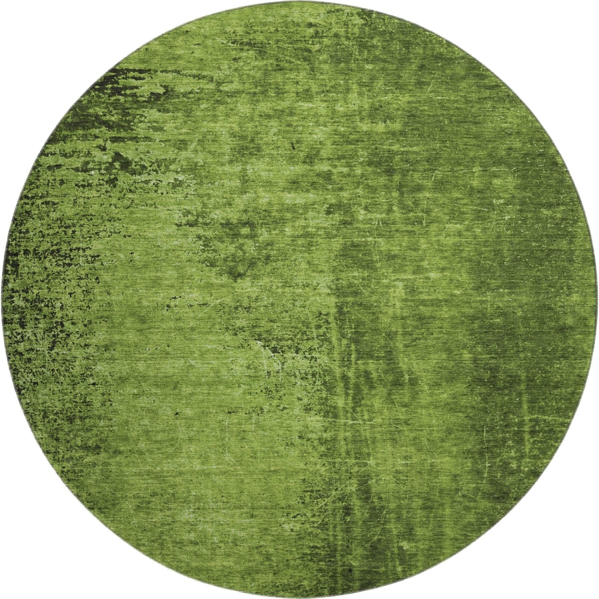 648811 8 ft. Green & Gray Abstract Transitional Washable Round Area Rug with UV Protection