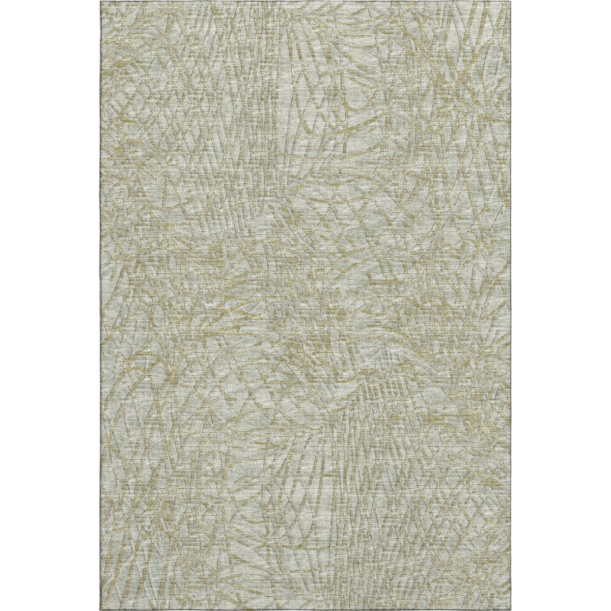 642498 9 x 12 ft. Sage & Ivory Abstract Washable Transitional Indoor & Outdoor Rectangle Area Rug
