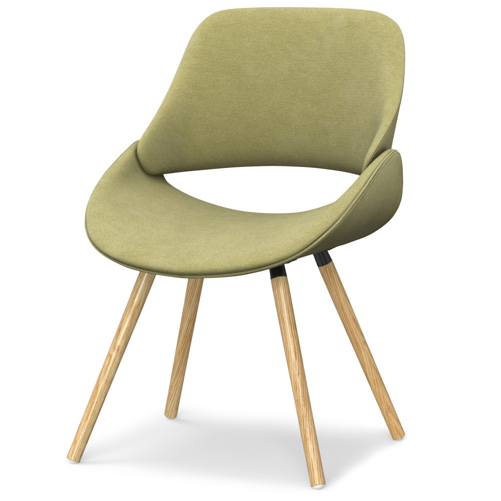 638964 30.90 x 20.90 x 22.80 in. Neon Green & Brown Solid Wood Dining Parsons Chair