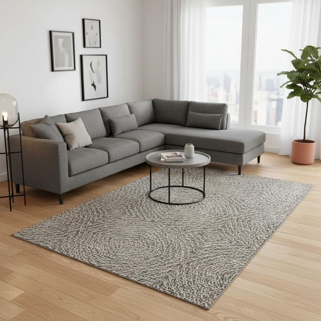 644010 9 x 12 ft. Coffee & Beige Geometric Transitional Washable Machine Made Rectangle Area Rug with UV Protection