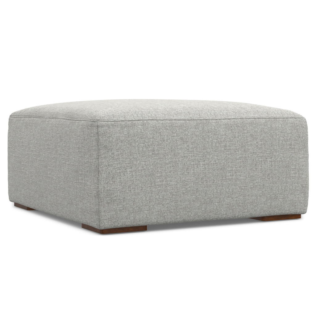 641762 16 x 34 x 32 in. Gray & Brown Fabric Ottoman