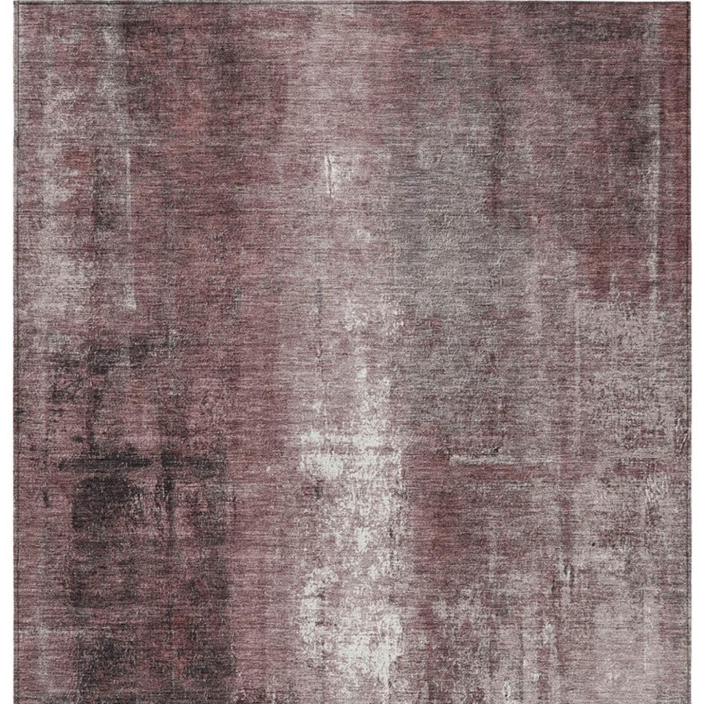 627972 5 x 8 ft. Blush & Ivory Abstract Washable Transitional Indoor & Outdoor Rectangle Area Rug