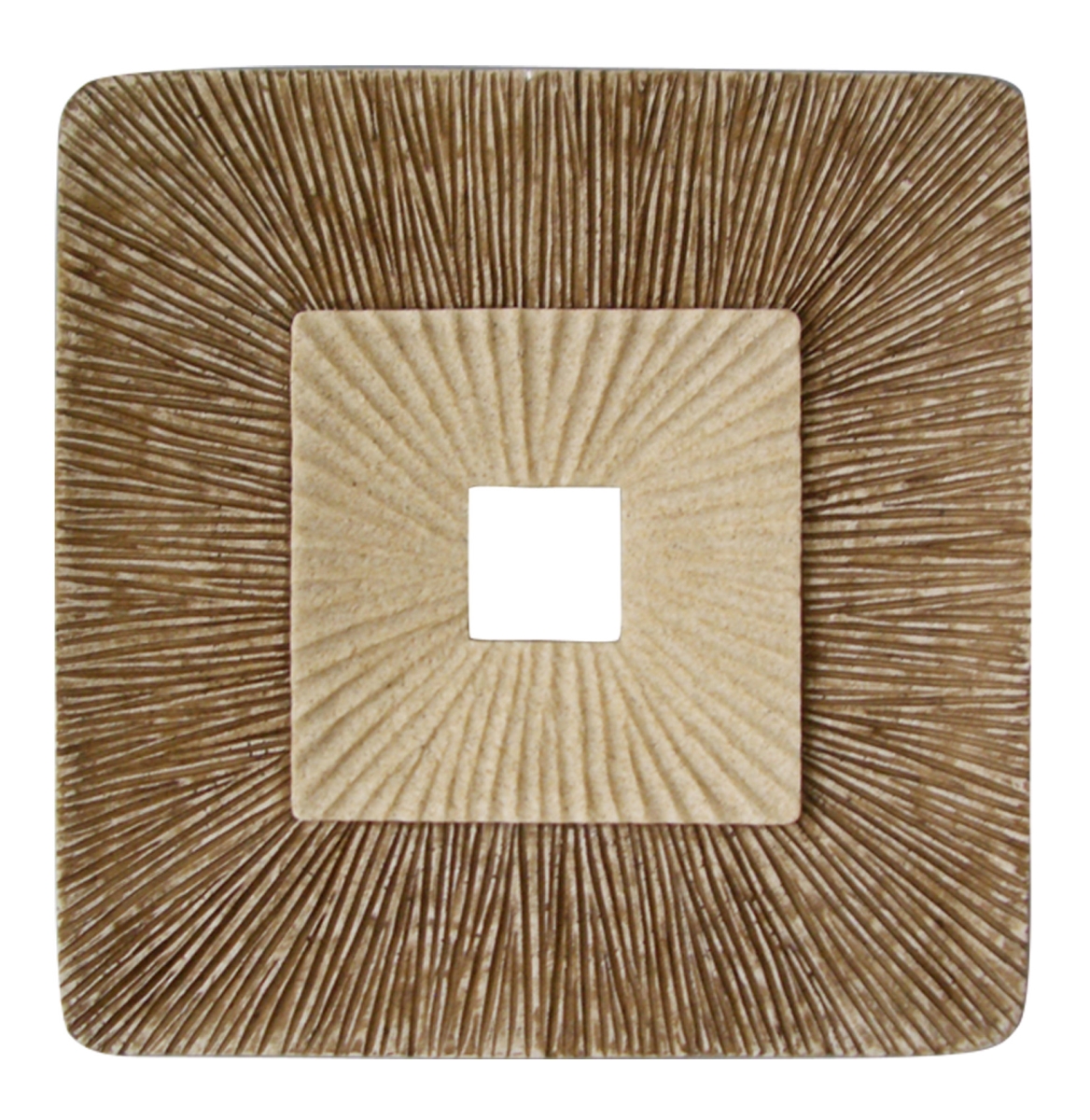 26 x 2 in. Concave Square Double Layer Ribbed Wall Plaque