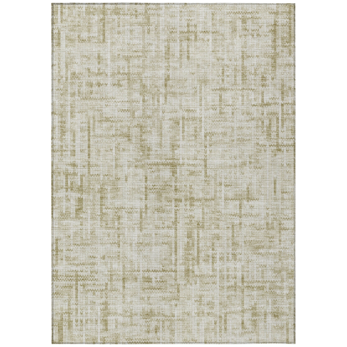 636533 3 x 5 ft. Beige & Ivory Striped Washable Transitional Indoor & Outdoor Rectangle Area Rug