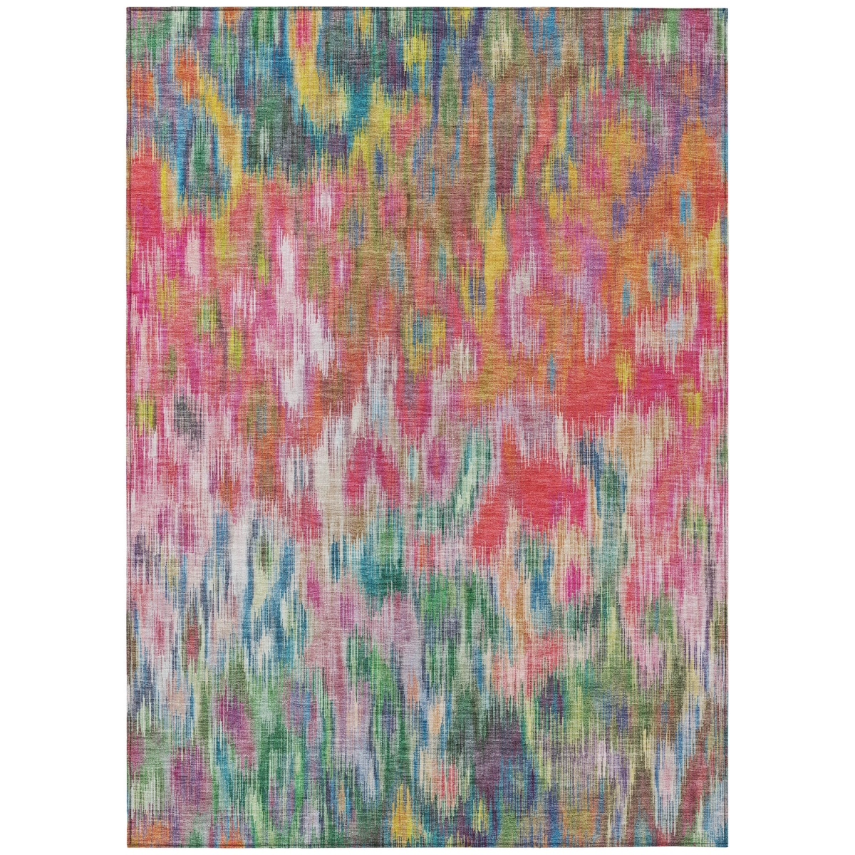 636525 9 x 12 ft. Pink Gold & Ivory Abstract Washable Transitional Indoor & Outdoor Rectangle Area Rug