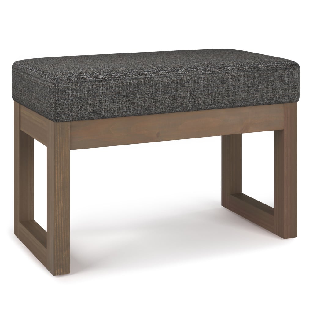 641821 18.30 x 26.80 x 14.40 in. Ebony & Brown Fabric Footstool