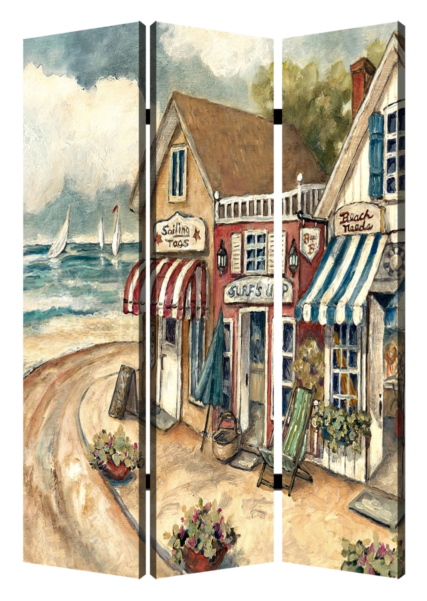 Picture of HomeRoots Furniture 277091 Home Decor Seaside Town Screen
