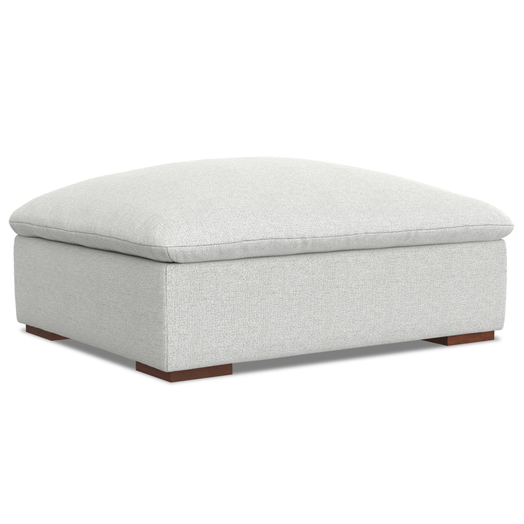 641713 18 x 44 x 36 in. Gray & Brown Fabric Ottoman