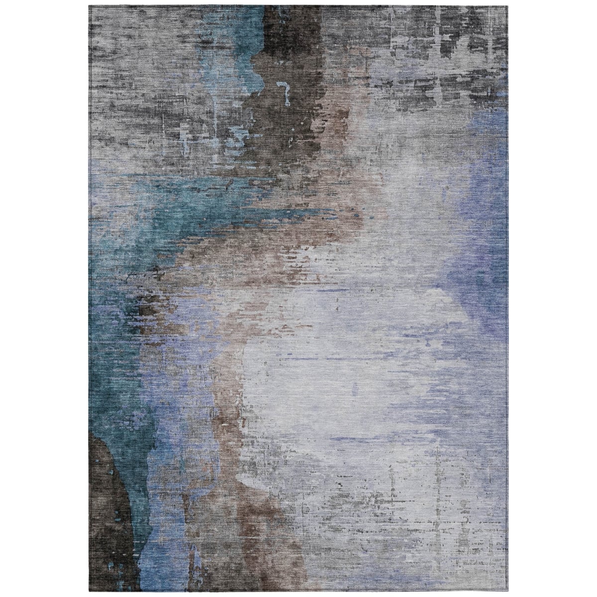 629995 9 x 12 ft. Brown Lavender & Taupe Abstract Washable Transitional Indoor & Outdoor Rectangle Area Rug