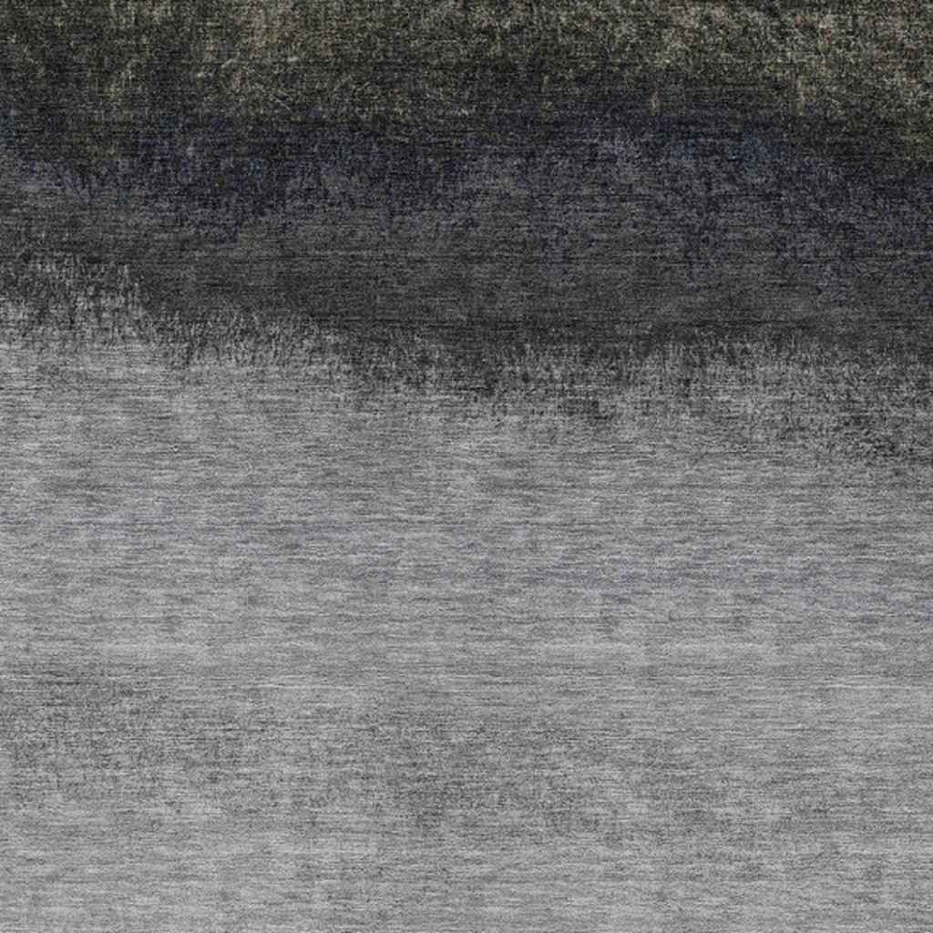 629049 8 x 10 ft. Silver & Black Ombre Washable Transitional Indoor & Outdoor Rectangle Area Rug