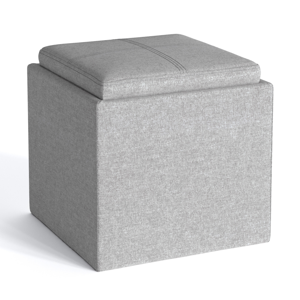 640163 16.90 x 16.90 x 16.90 in. Cloud Upholstery Storage Ottoman