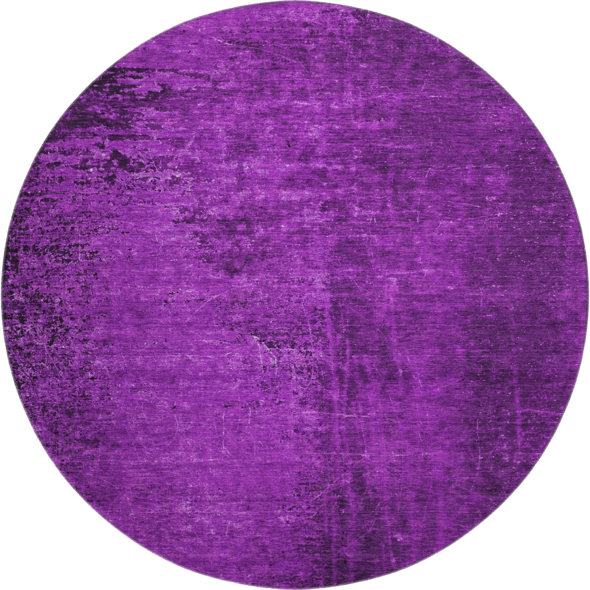 648829 8 ft. Purple & Gray Abstract Transitional Washable Round Area Rug with UV Protection