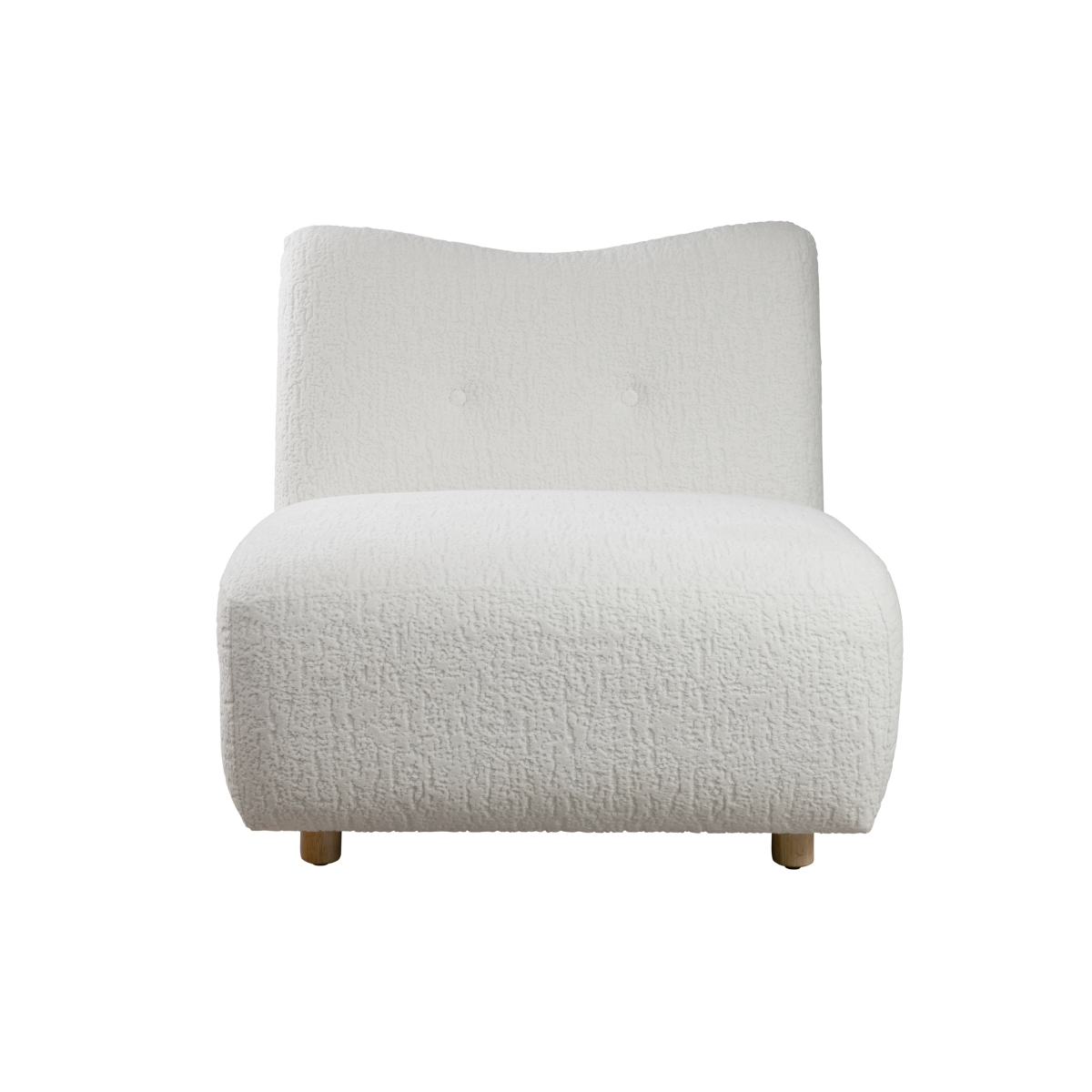 628135 31 in. Fabric Side Chair - White & Natural