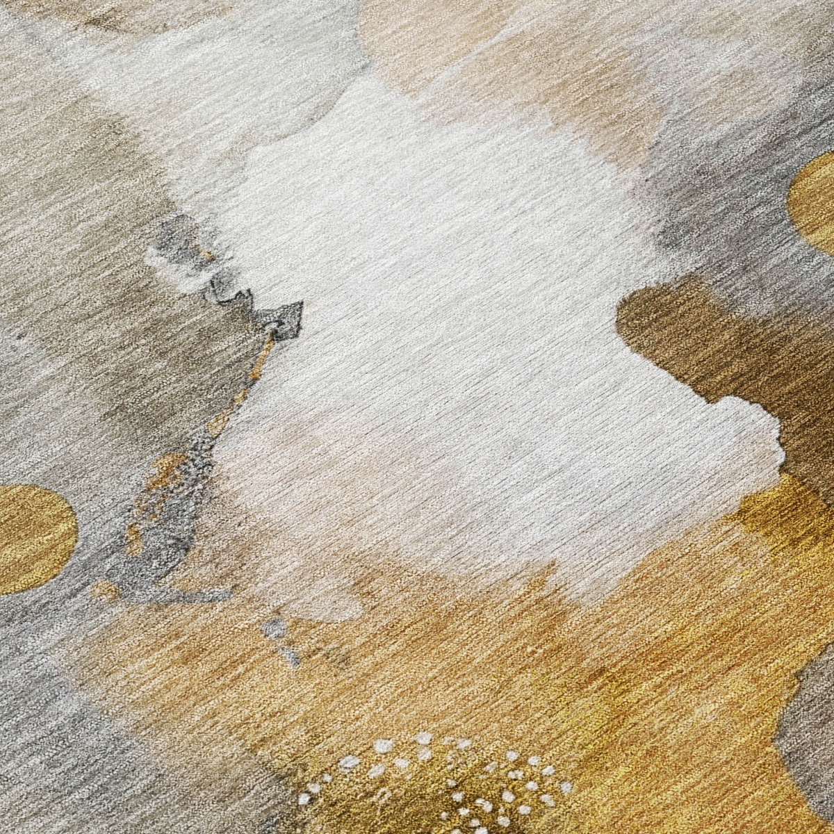 629303 9 x 12 ft. Brown Charcoal & Ivory Abstract Washable Transitional Indoor & Outdoor Rectangle Area Rug