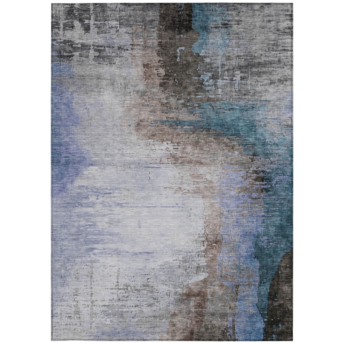 629994 8 x 10 ft. Brown Lavender & Taupe Abstract Washable Transitional Indoor & Outdoor Rectangle Area Rug