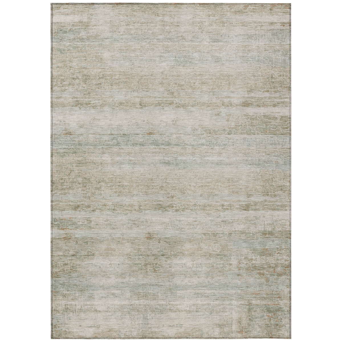 637319 10 x 14 ft. Beige & Taupe Striped Washable Transitional Indoor & Outdoor Rectangle Area Rug